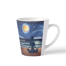 Fredlig Yoga Meditation Moonlight Himlar Ocean Bea