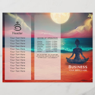 Fredlig Yoga Meditation Moonlight Himlar Sea TriFo