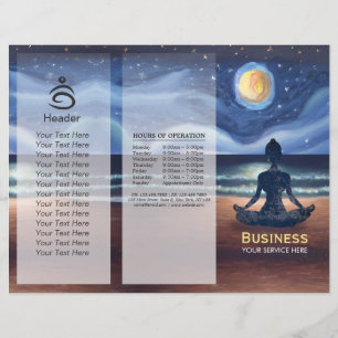 Fredlig Yoga Meditation Moonlight Himlar Sea TriFo