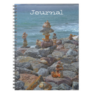 Fredlig Zen Stil Balanced Sten Journal bärbar dato Anteckningsbok