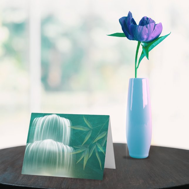 Fredlig Zen Waterfall Notecard Anteckningskort (Skapare uppladdad)