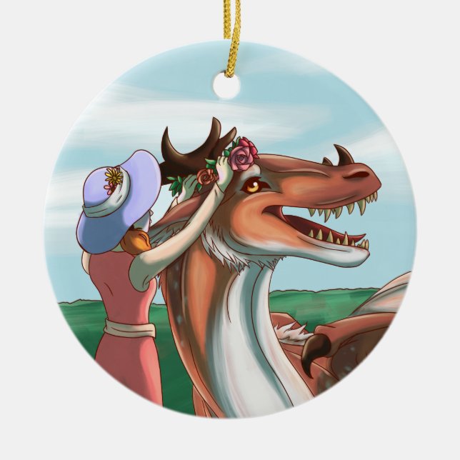 Fredliga dagar julgransprydnad keramik (Framsidan)