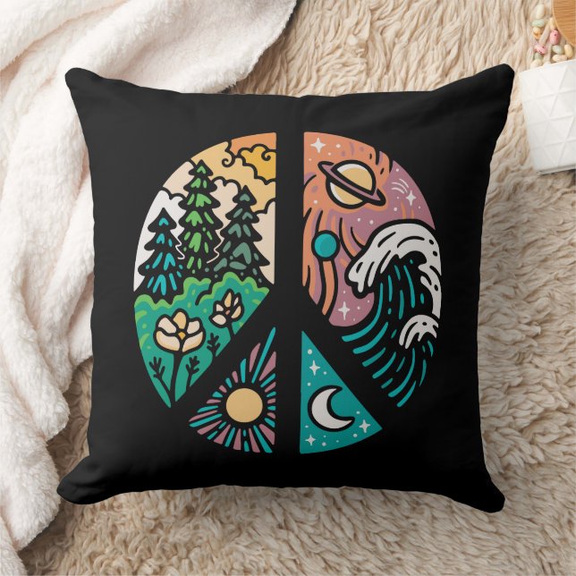 Fredliga element: Natur & Kosmos Kudde (Filt)