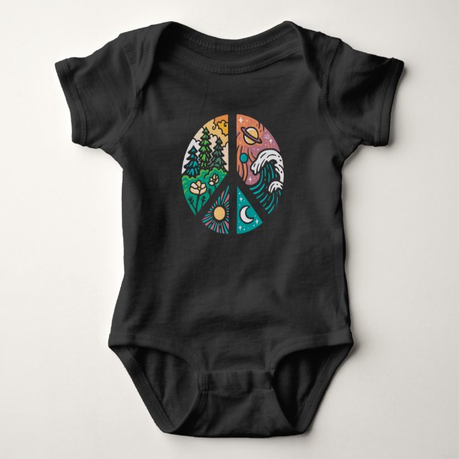 Fredliga element: Natur & Kosmos T Shirt (Framsida)