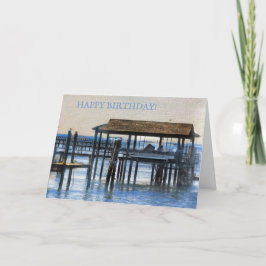 Fredliga hamnscenen - Grattis på födelsedagen Helgkort