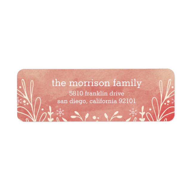 Fredliga Helgdag-Returetiketter i Hälsning Returadress Etikett (Framsidan)