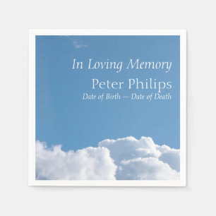 Fredliga Himmel och Clouds Funeral Papper Napkins Pappersservett