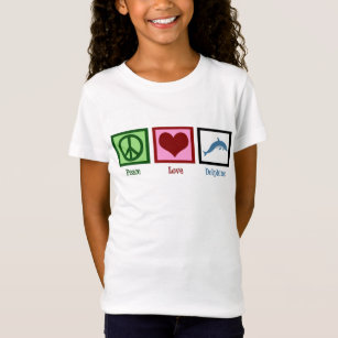 Fredliga Kärlek-delfiner Cute Dolphin Girl T-shirt