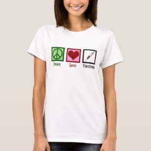 Fredliga Kärlek-vacciner Cute Vaccination Nurse T Shirt