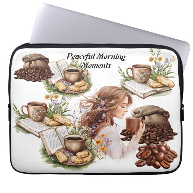 Fredliga Morgonstunder Handduk Laptop Fodral (Framsidan)