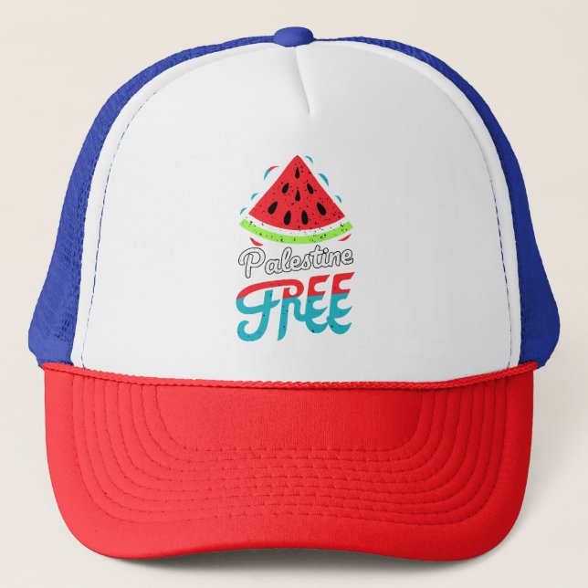 Fredliga skiffer Watermelon Free Palestine - Suppo Keps (Framsida)