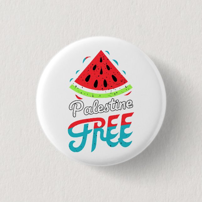 Fredliga skiffer Watermelon Free Palestine - Suppo Knapp (Framsida)