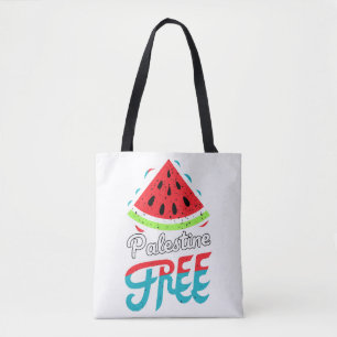 Fredliga skiffer Watermelon Free Palestine - Suppo Tygkasse
