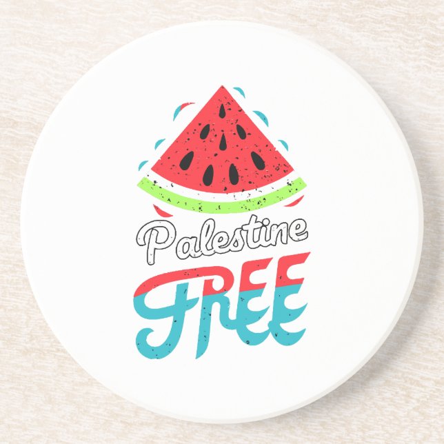 Fredliga skiffer Watermelon Free Palestine - Suppo Underlägg (Framsidan)