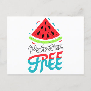 Fredliga skiffer Watermelon Free Palestine - Suppo Vykort