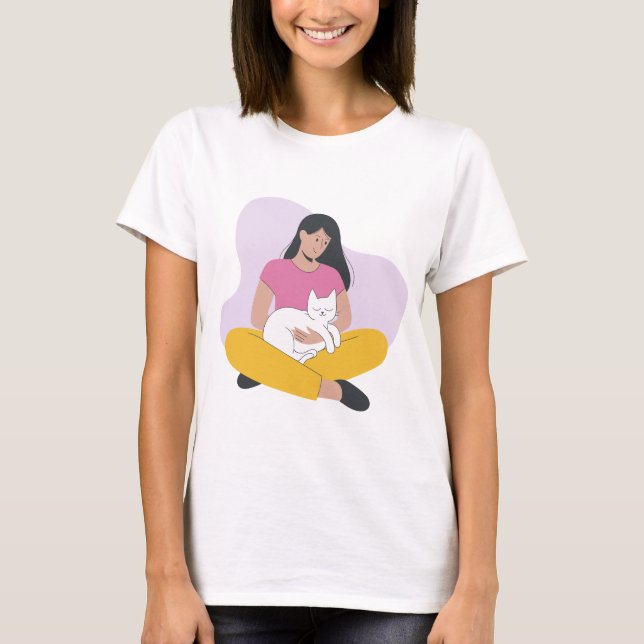 Fredliga stunder med min katt T-Shirt (Framsida)