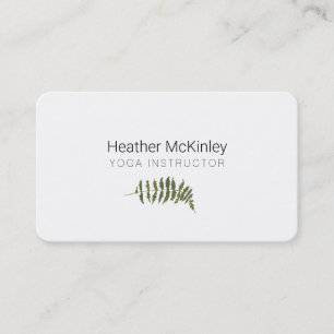 Fredligt fern Greenery-minimalt Affärskort Tidsbeställning Kort