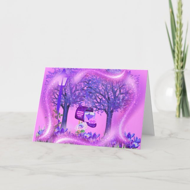 Fredligt hälsningskort för utomhusmiljö kort (Framsida)