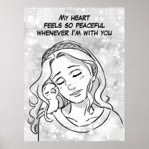 Fredligt hjärta poster