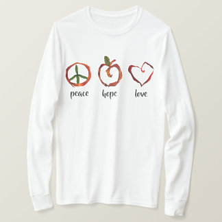 fredligt hopp-kärlek t-shirt
