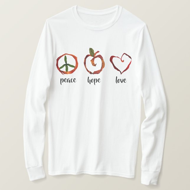 fredligt hopp-kärlek t-shirt (Design framsida)