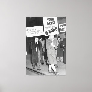 Fredligt Kall Krig-protesten 1950 Canvastryck