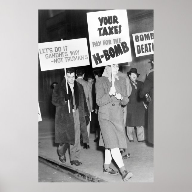 Fredligt Kall Krig-protesten 1950 Poster (Framsidan)