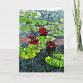 Fredligt Rainy Garden Card Kort