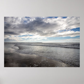 Fredligt vågar på kusten poster