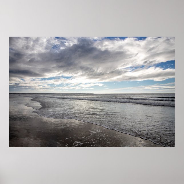 Fredligt vågar på kusten poster (Framsidan)