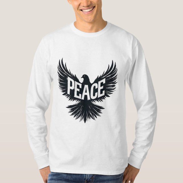 Fredligt Vingar: inspirerande duva T Shirt (Framsida)
