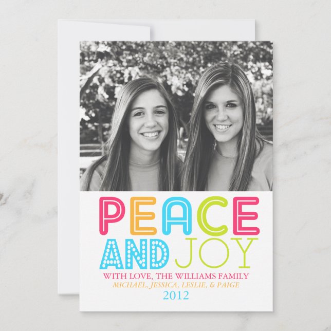 Fredligt visitkort julkort (Framsida)