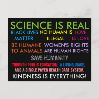 Fredligt vykort för protester