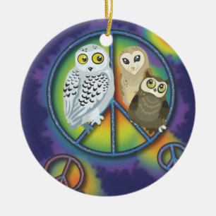 FredOwl~ prydnad Julgransprydnad Keramik