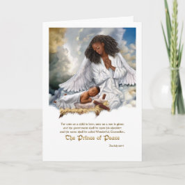 Fredprinsen. Angel och Baby Jesus Helgkort