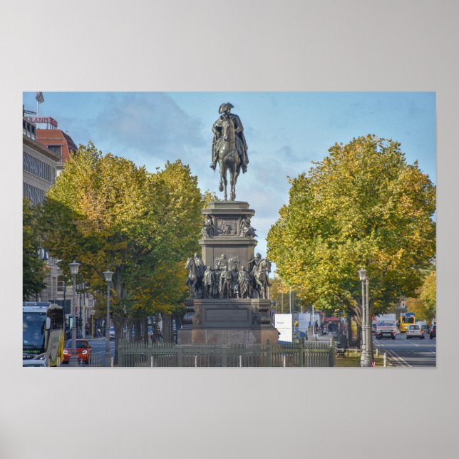 Fredrik den store Skulptur, Berlin, Tyskland Poster (Framsidan)