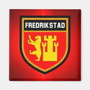 Fredrikstad Flagga Magnet
