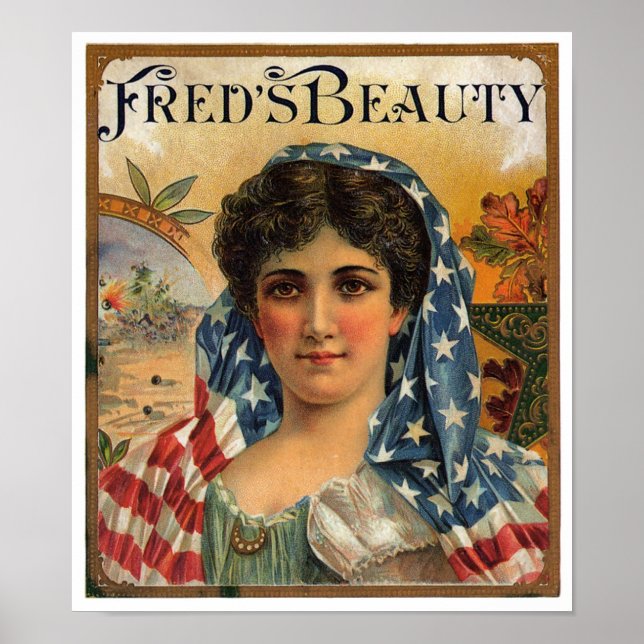 Fred's Beauty Cigar Label Poster (Framsidan)