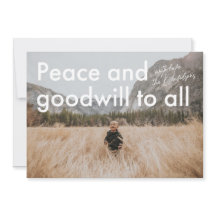 Freds- och Goodwill Modern Flat Helgdag Photo Card