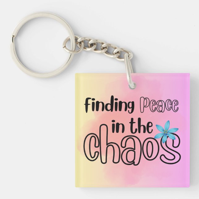 Fredsakrylisk nyckelkedja (Framsidan)