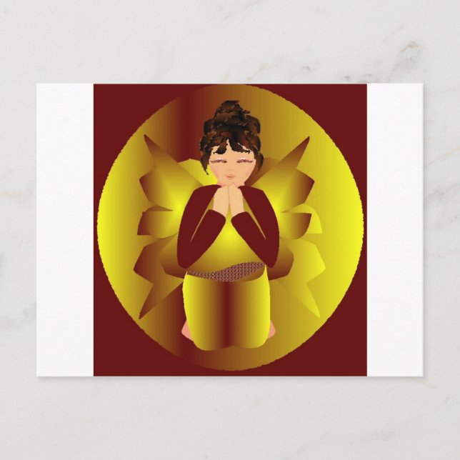 Fredsängel jul helg vykort (Framsida)