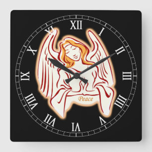 Fredsängelstorget Roman Numerals Clock Fyrkantig Klocka
