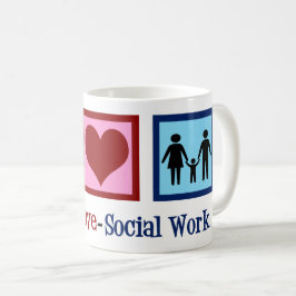 Fredsarbetare i Kärlek Social arbetar i Cute Socia Kaffemugg