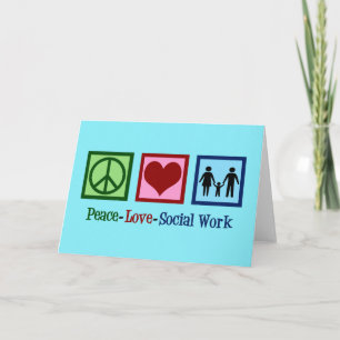 Fredsarbete Kärlek Social Helgkort