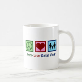 Fredsarbete Kärlek Social Kaffemugg