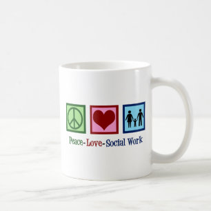 Fredsarbete Kärlek Social Kaffemugg