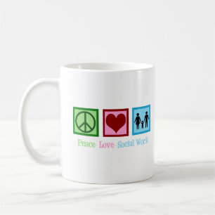 Fredsarbete Kärlek Social Kaffemugg