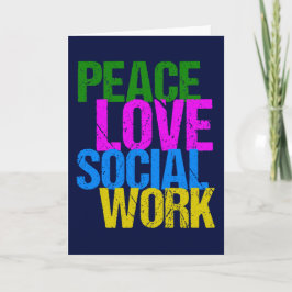 Fredsarbete Kärlek Social Kort