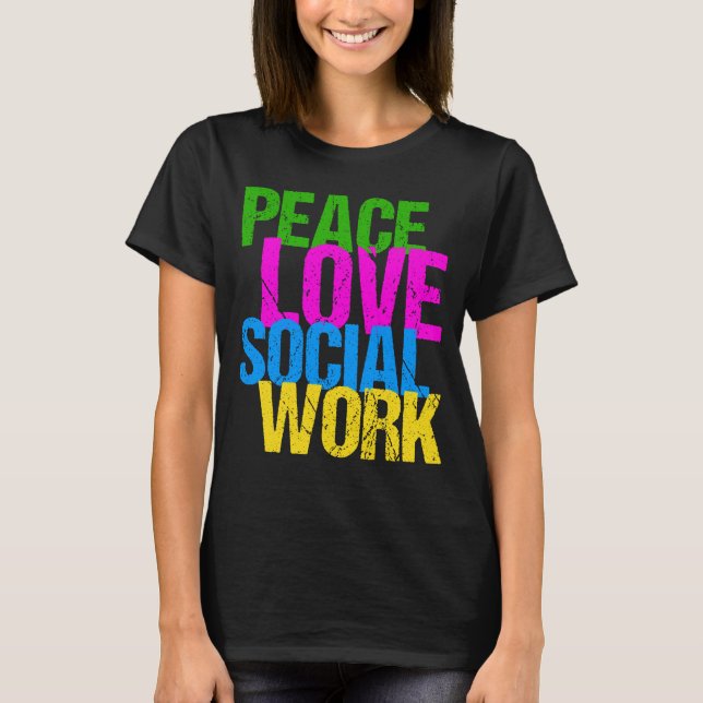 Fredsarbete Kärlek Social T Shirt (Framsida)