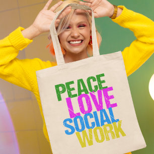 Fredsarbete Kärlek Social Tygkasse